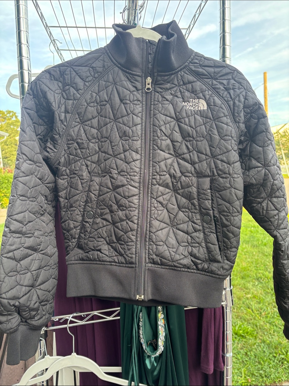 The North Face Women's Quilted Black Bomber Jacket